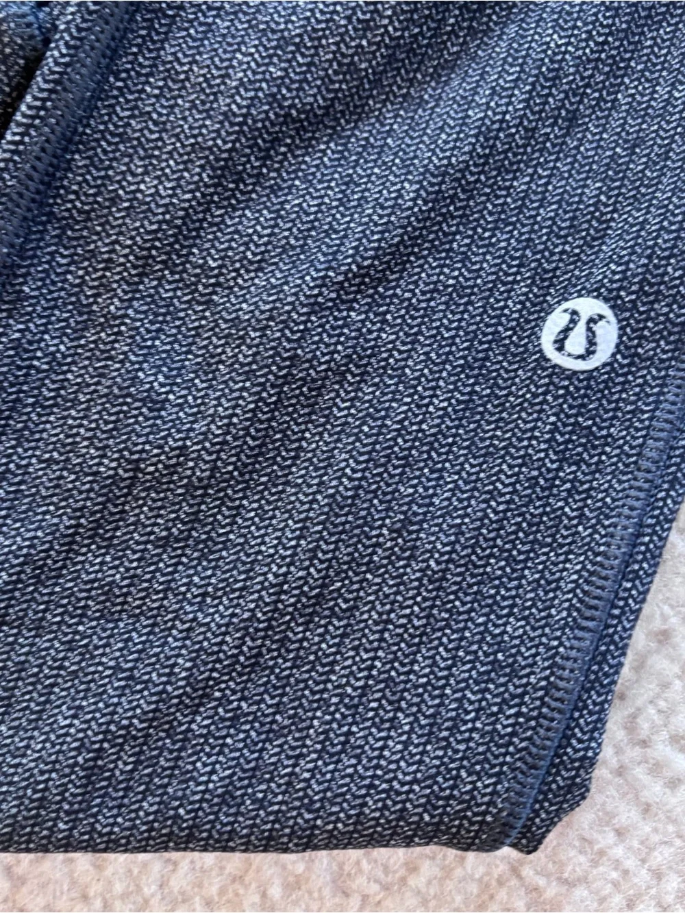 lululemon athletica women's dark gray ribbed leggings size 6